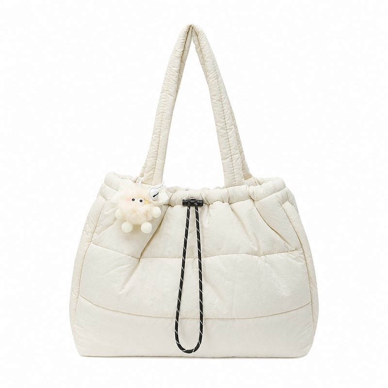 Trendy Solid Color Lightweight Puffer Shouder Bag 6W10BBG1810
