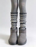 Striped Slouchy Mid-Calf Socks - DippedShop Wholesale - #7011
