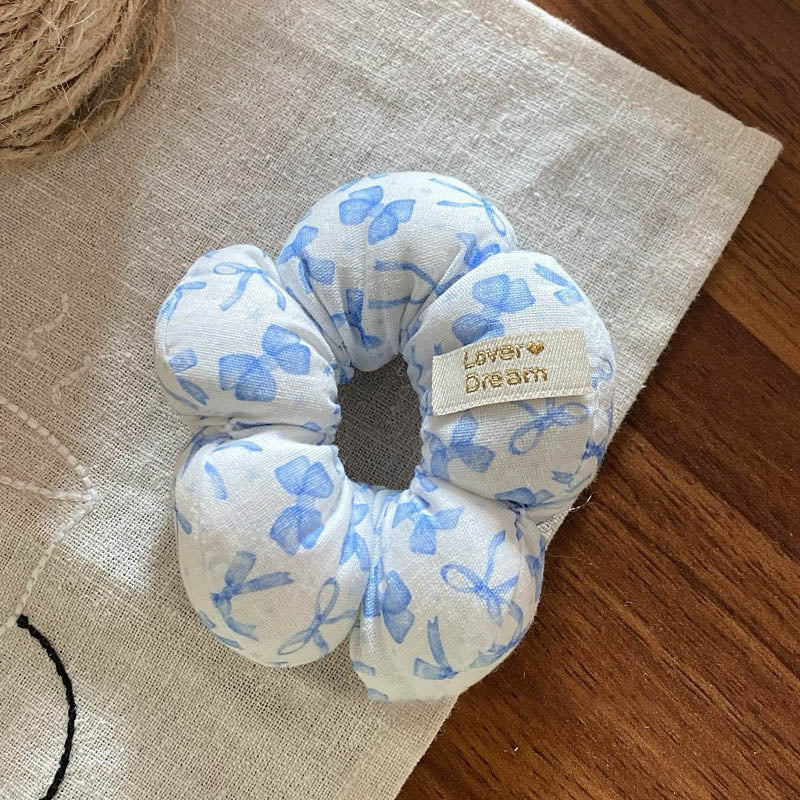 Stylish Polka Dots Sponge Flower Hair Tie MK2BLW6W6HHT19