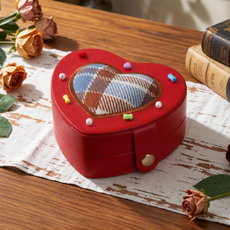 Creative Heart-Shaped Portable Jewelry Case 6W13HSJ107