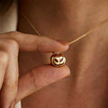 Halloween Gold Plated Pumpkin Pendant Necklace 6W6JNC604