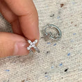 Cross Zircon Hoop Earrings - DippedShop Wholesale - #8547