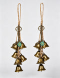 Retro Handmade Rattan Metal Bell Wind Chime 6H7HLS180