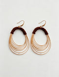 Chunky Layered Circle Gold Plated Hook Earrings 6W6JER744