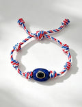 Vintage Evil Eye Stone Bradided Adjustable Bracelet 6W6JBR468