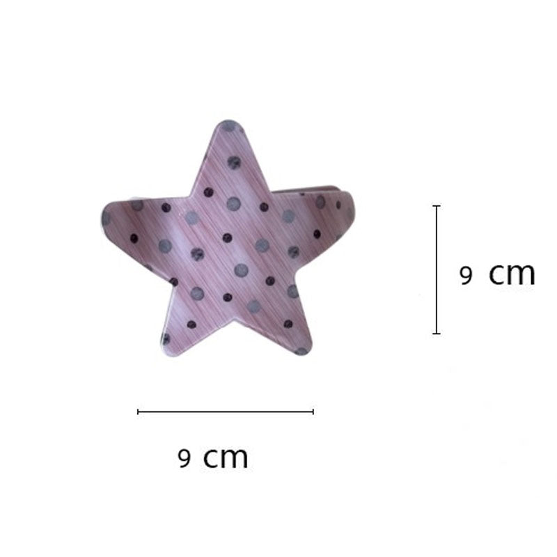 Cute Mini Star Shape Acetate Hair Claw Clip 6W6HCP1292