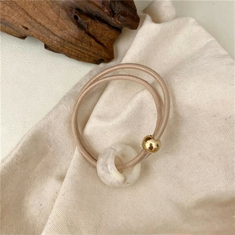 Minimalist Resin Bead High Stretchy Hair Tie 6W6HSR465