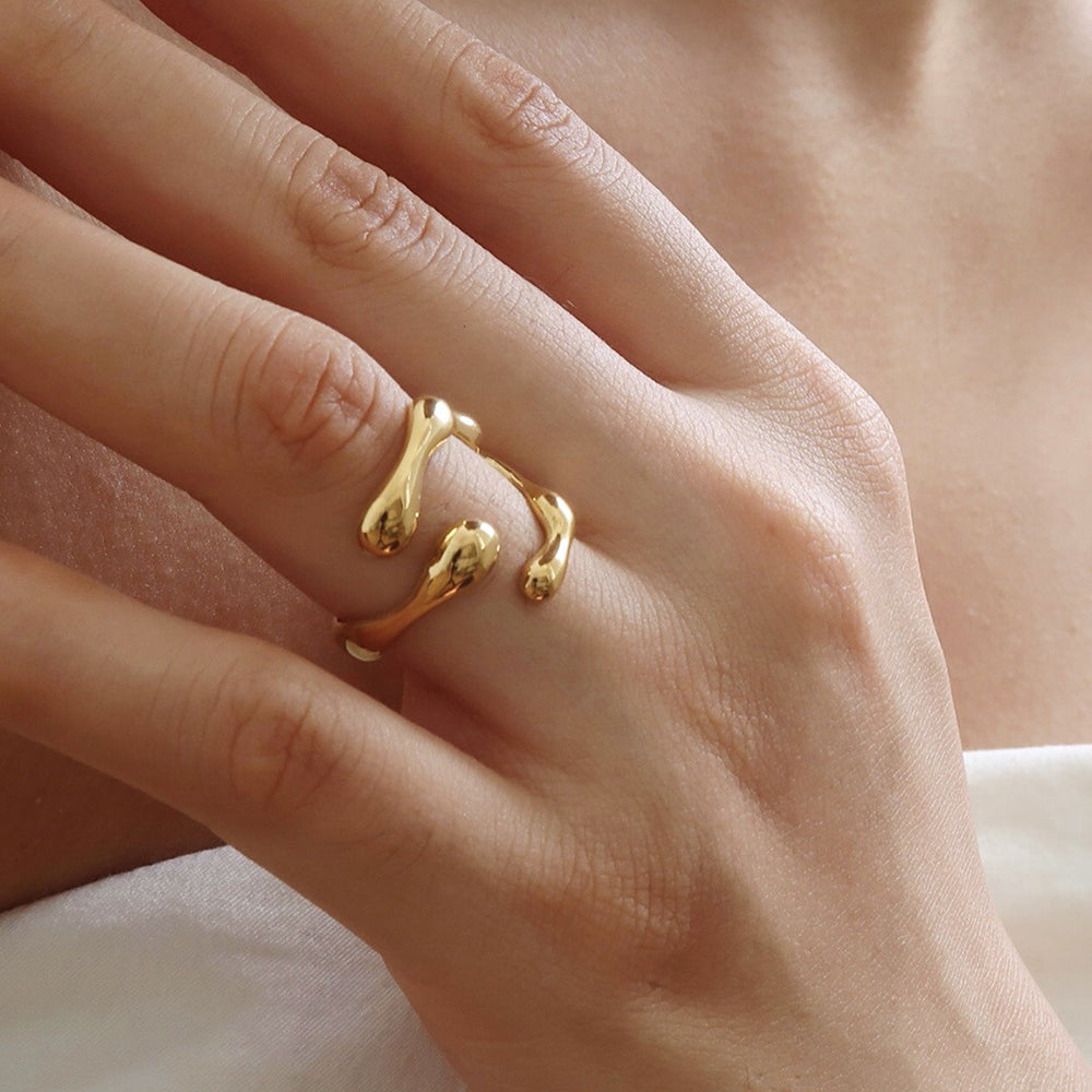 Irregular Crossover Ring - DippedShop Wholesale - #8531