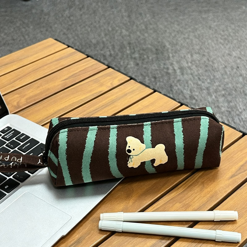 Cute Puppy Print Poratable Pencil Case 6S10BOB1059
