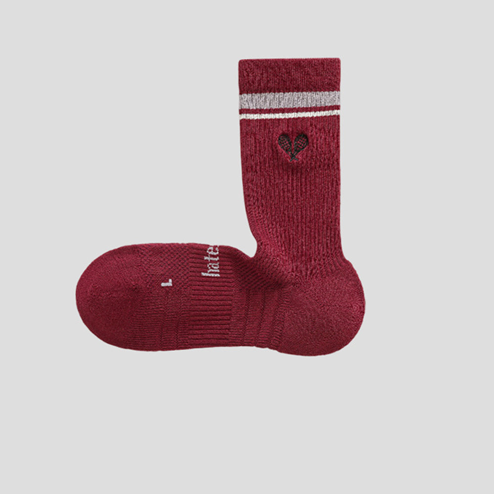 Simple Color Block Heart Embroidery Knit Socks 6W8FSO1006