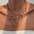Vintage Starburst Multi-Layered Crystal Beaded Necklace 6W6JNC1065