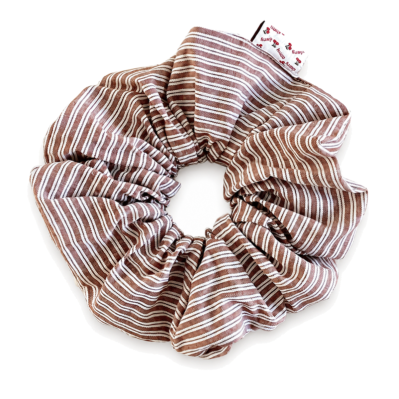 Minimalist Color Block Striped Elastic Scrunchies 6W6HSR346