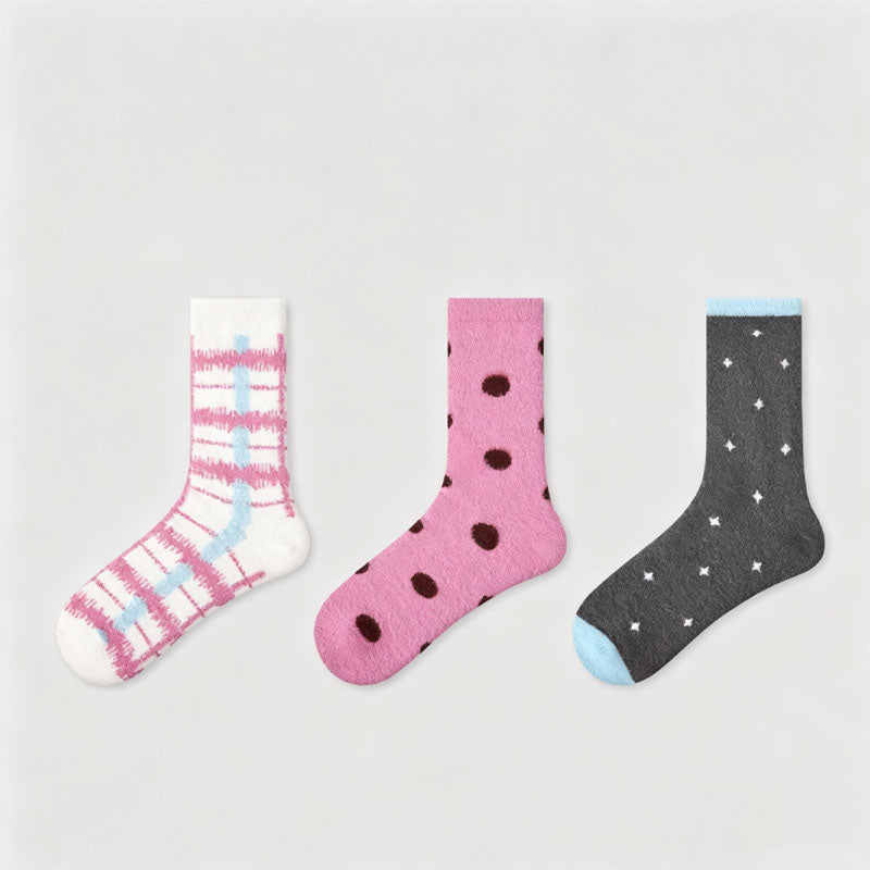 Winter Thick Warm Fleece Soft Crew Socks 6W8FSO776