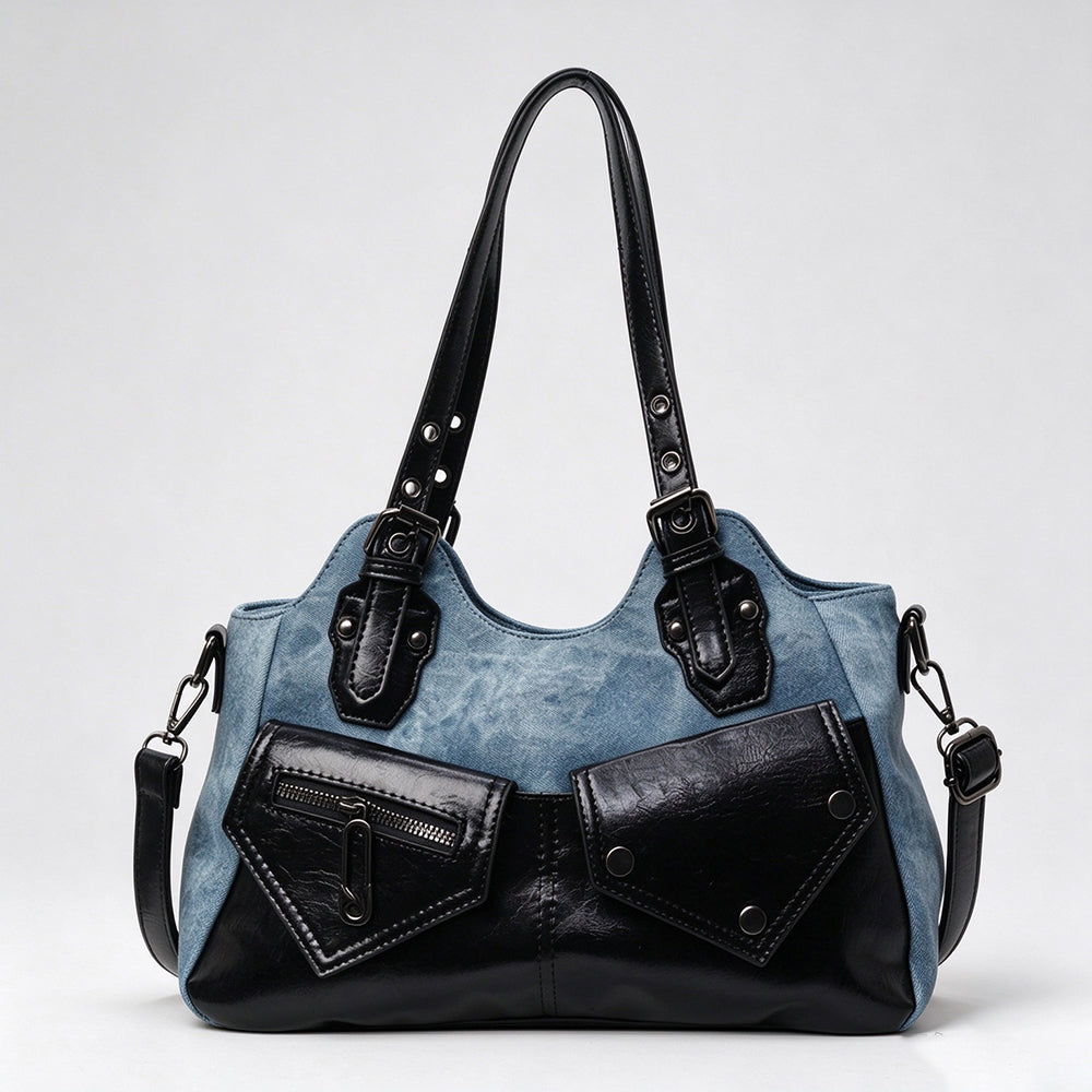 Vintage Punk Utility Multi-Pocket Tote - DippedShop Wholesale - #4163