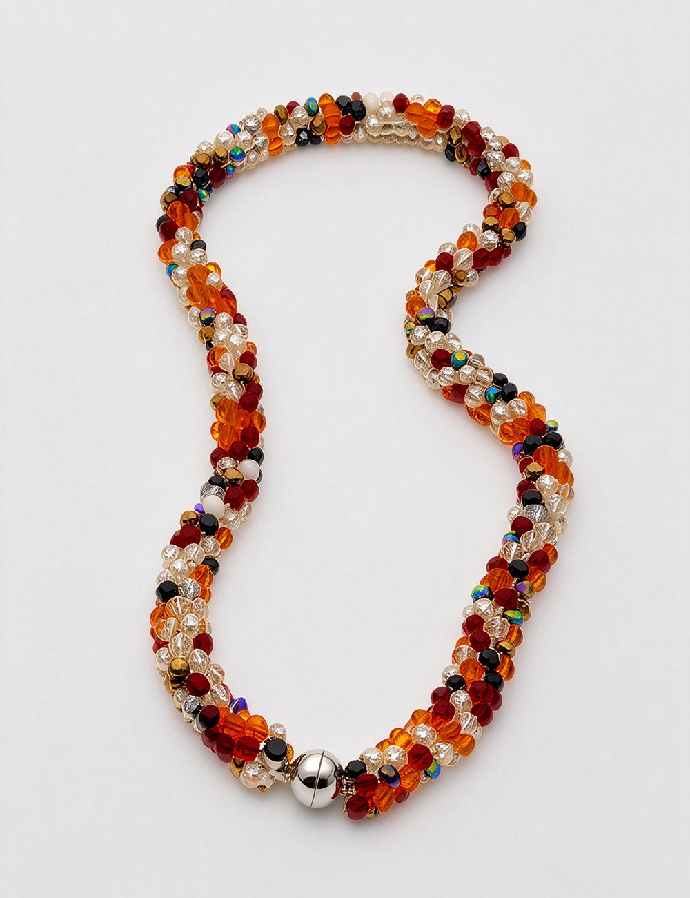 Stylish Colorful Glass Beads Choker Necklace 6W6JNC973