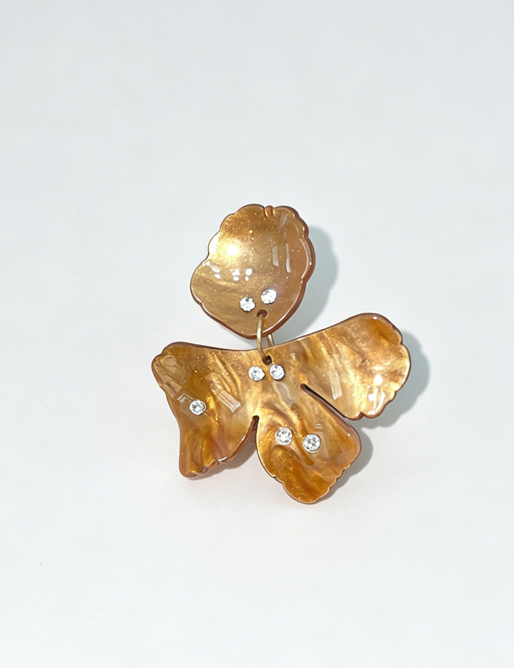Exaggerated 3D Acetate Floral Stud Earring 6W6JER586