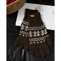 Vintage Snowflake Jacquard Full Finger Gloves 6W6GLO86