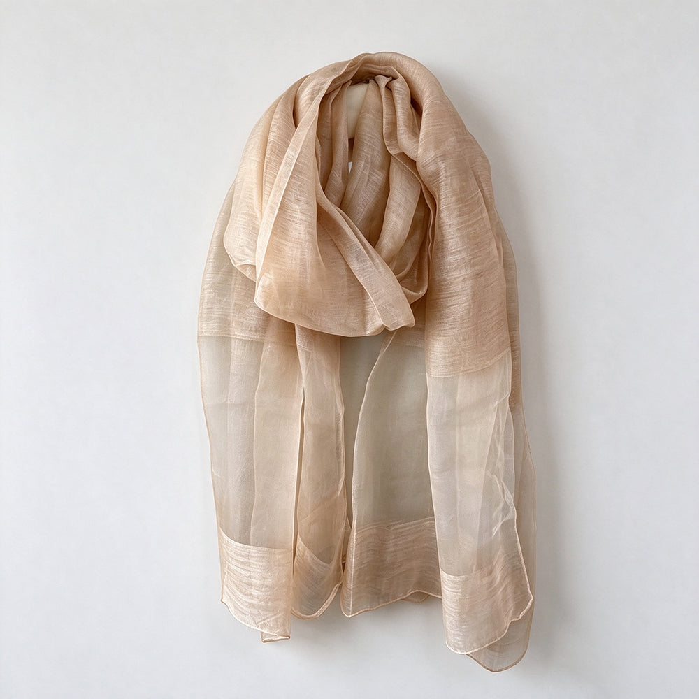 Elegant Solid Color Breathable Long Shawl Silk Scarf 6W6NSC219
