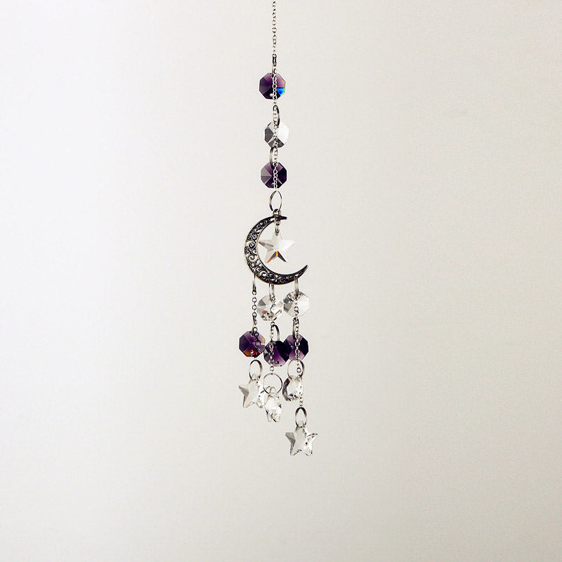 Metal Moon Star Crystal Tassel Suncatchers MK2CZAS6H7HLS63