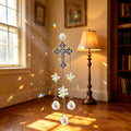 Vintage Gothic Cross Pendant Crystal Sun Catcher 6H7HLS196