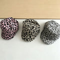 Fashion Ruched Leopard Print Flat Baseball Cap 6W6HAT795