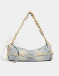 Large Capacity Washed Distressed Shoulder Bags 6W10BBG1341