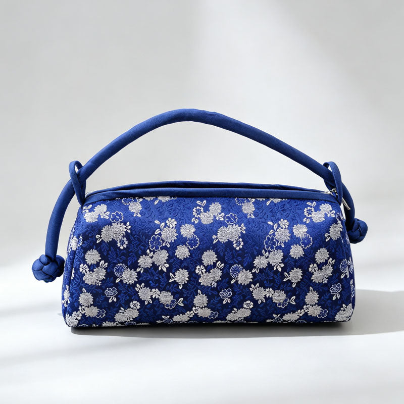 Elegant Floral Jacquard Color Block Handbag 6S10BBG1556
