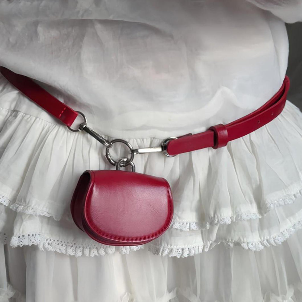 Stylish PU Leather Mini Bag Waist Belt 6W6JBT201