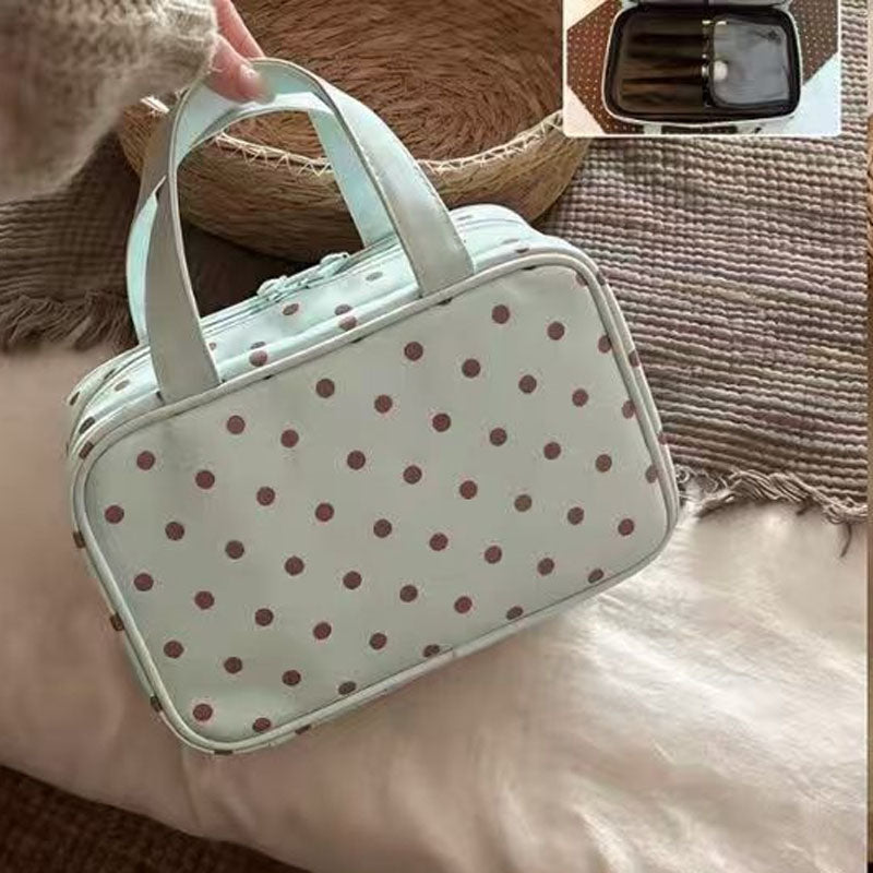 Cute Polka Dots Large Capacity Makeup Bag MK2BW6S10BOB98