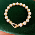 Elegant Rhinestones Pearl Chain Bracelet 6W6JBR705