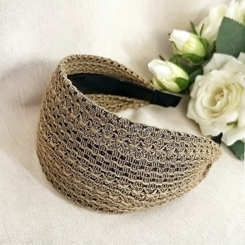 Trendy Hollow Out Woven Wide Hadband 6W6HBD288