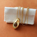 Vintage Gold Plated Tiger's Eye Pendant Necklace 6W6JNC665