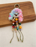 Colorful Hair Beaded Tassed Doll Bag Charm 6W10BBC427