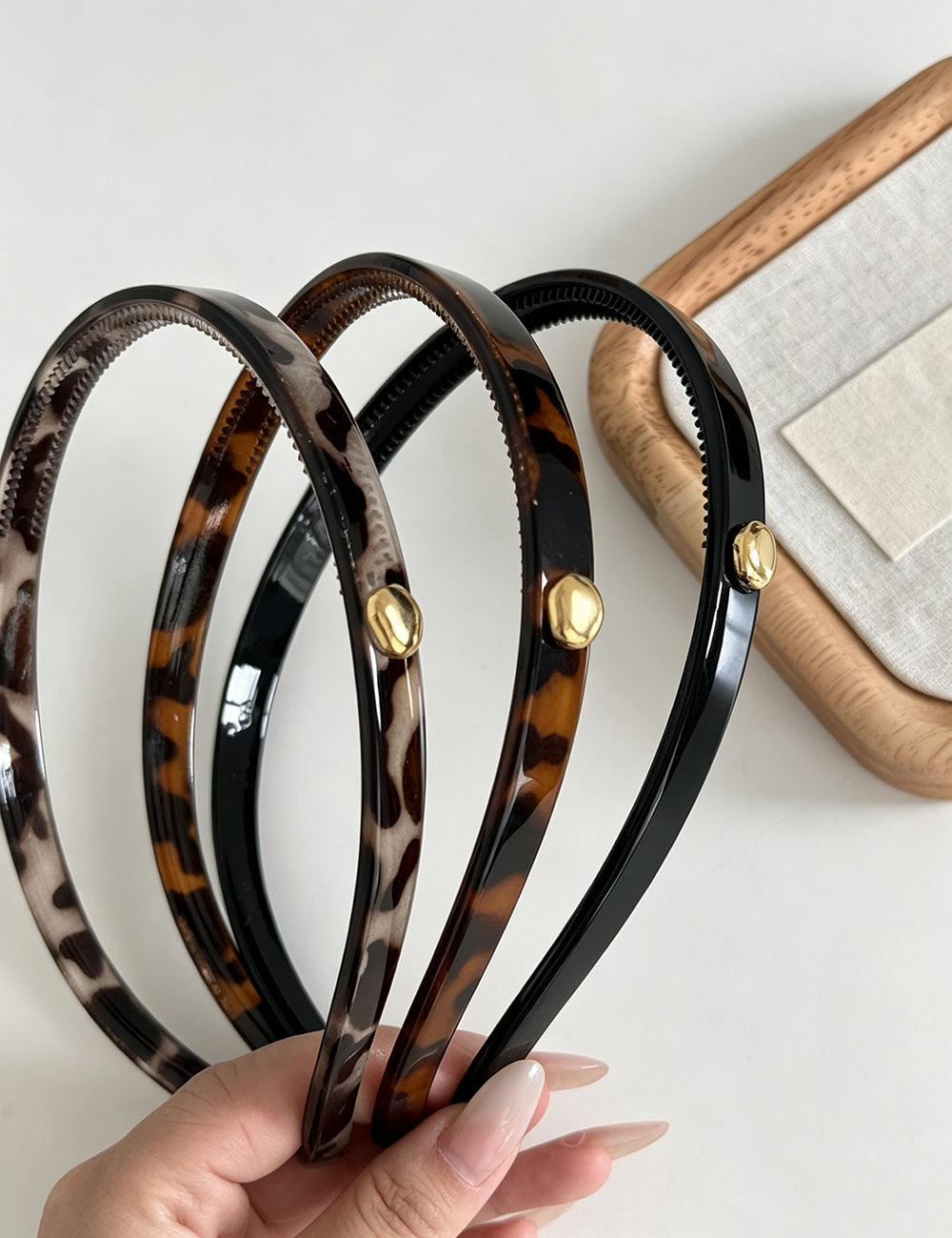 Retro Leopard Pattern Gold Bean Decor Headband 6W6HBD400