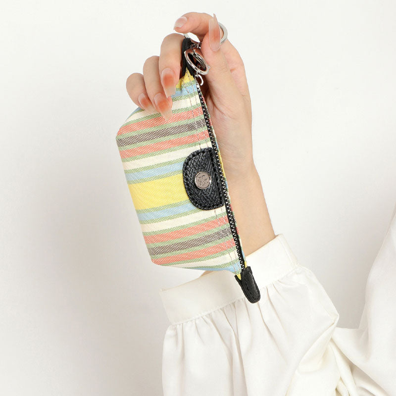 Fashion Multi-Color Striped Dumpling Coin Purse 6S10BWB116