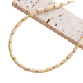 Minimalist Color Block Bead Choker Necklace 6W6JNC1019