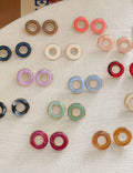 Fashion Hollow Out Resin Round Stud Earrings 6W6JER558