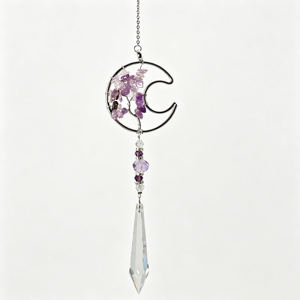 Purple Stone Tree of Life Crystal Sun Catcher 6H7HLS169