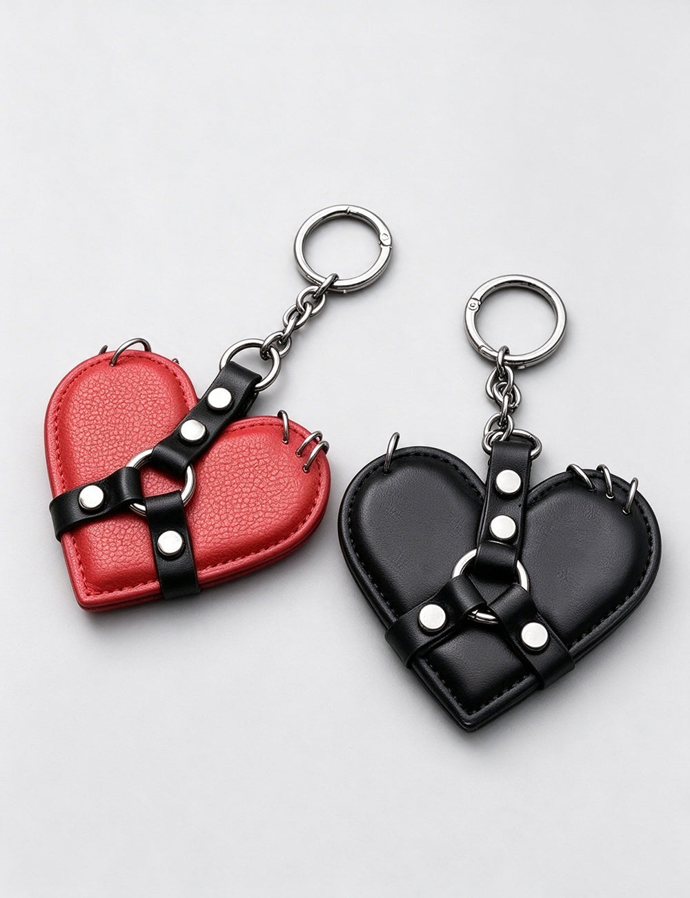 Studded Heart Bag Charm - DippedShop Wholesale - #6659