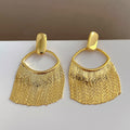 Metal Mesh Fringe Earrings - DippedShop Wholesale - #4947