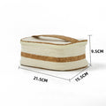 Stylish Color Block Canvas Cosmetic - DippedShop Wholesale - #2675