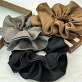 Minimalist Solid Color Double Layer Scrunchies 6W6HSR352