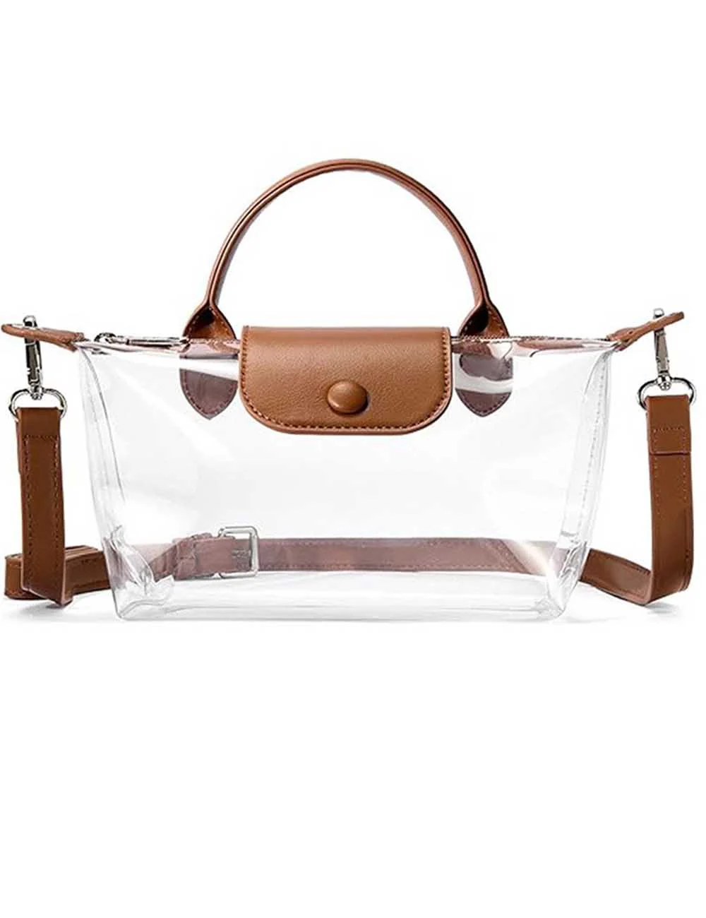 Jelly PVC Shoulder Crossbody Double Handles Bag FPC6BBG434