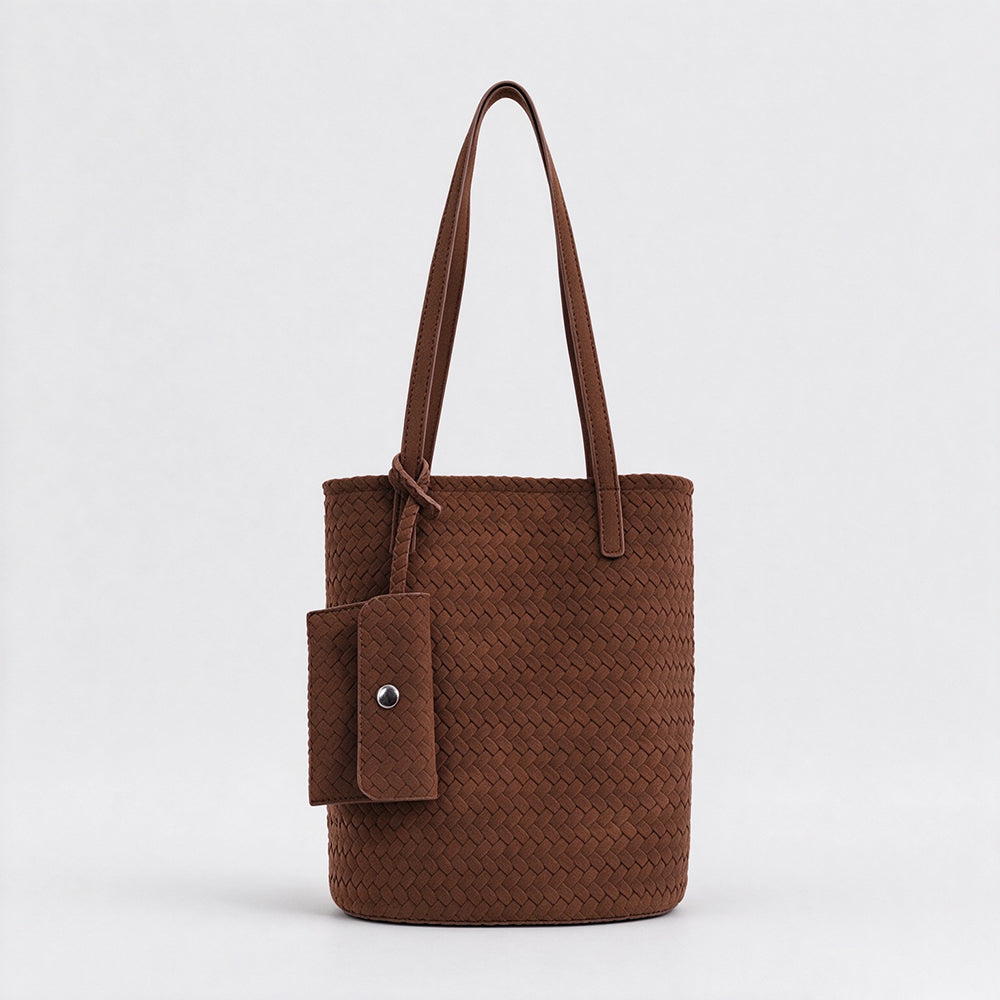 Vintage Woven Commuter Bucket Tote Bag 6W10BBG2467