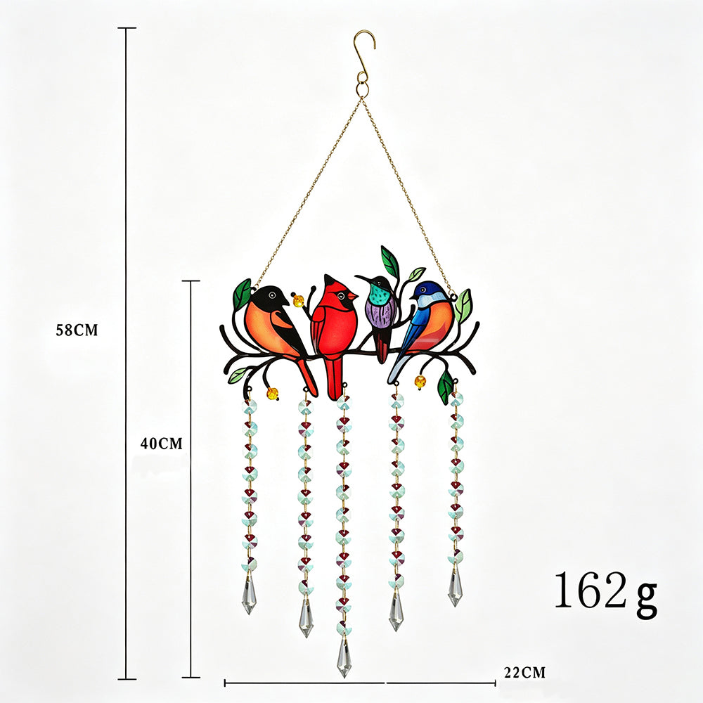 Colorful Metal Birds Window Hanging Suncatcher 6H7HLS195