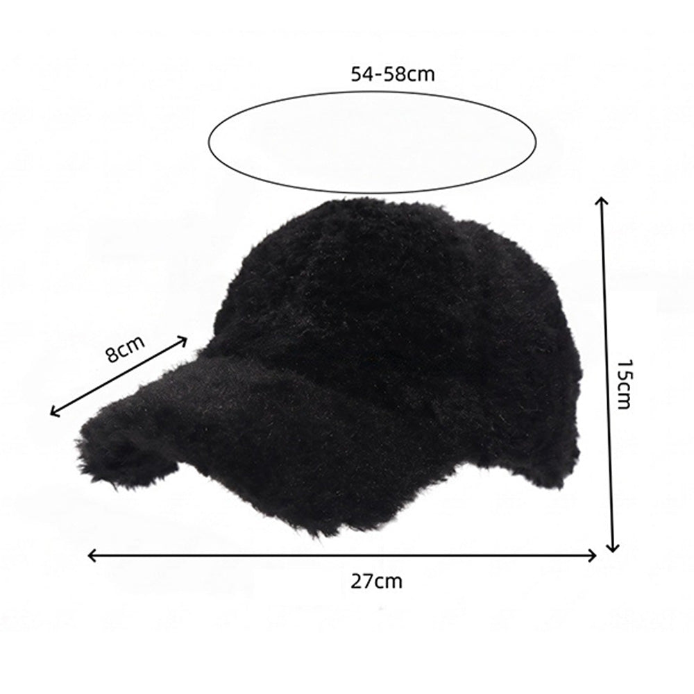 Winter Solid Color Fuzzy Plush Baseball Cap 6W6HAT801