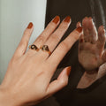 Oval Rose Signet Ring - DippedShop Wholesale - #4019