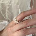 Pearl Braided Elastic Ring - DippedShop Wholesale - #2467