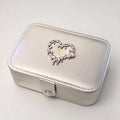 Trendy Heart-Shape Mirror Portable Jewelry Box 6H13HSJ154