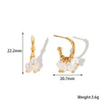 Pearl Tassel C-Shaped Earrings - DippedShop Wholesale - #3715